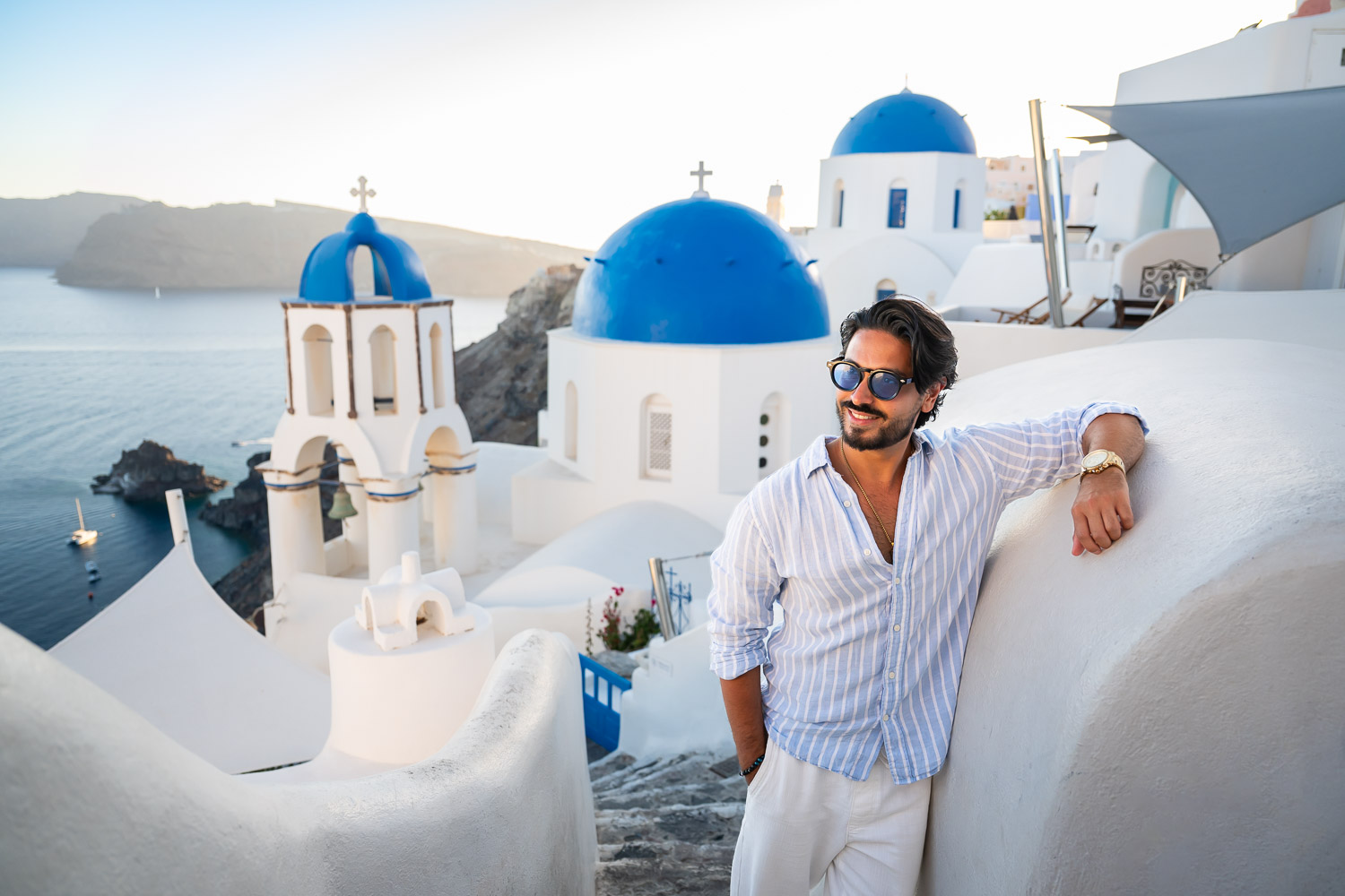 male portrait oia santorini