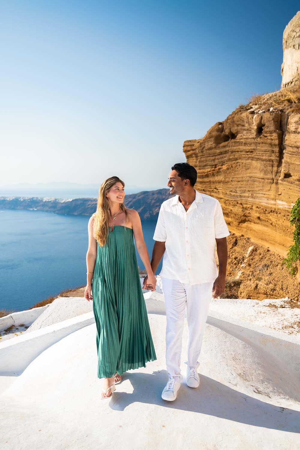 proposal celebration santorini